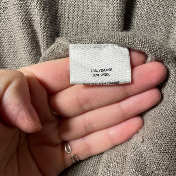 Eileen Fisher Plus Size Two Tone Wool Blend Twee Minimalist Chic Cardigan 2X - Picture 6 of 9